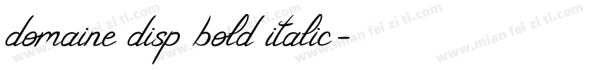 domaine disp bold italic字体转换
